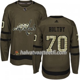 Miesten NHL Washington Capitals Pelipaita Braden Holtby 70 Adidas 2017-2018 Camo Vihreä Authentic